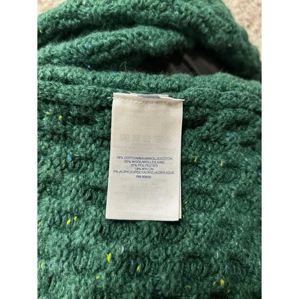 Lands' End Women's Green Cable Knit Turtleneck Sweater; Size M - Picture 6 of 8
